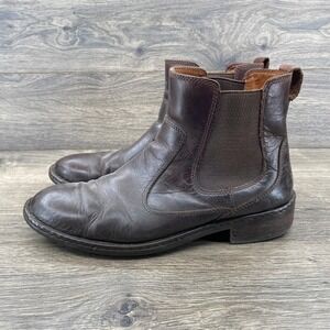 Born Mens H11406 Dark Brown Leather Chelsea Ankle Boots Size 9.5 43